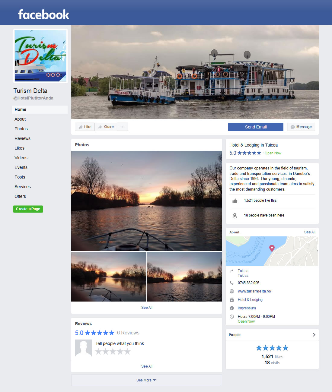 Facebook Excursii in Delta Dunarii